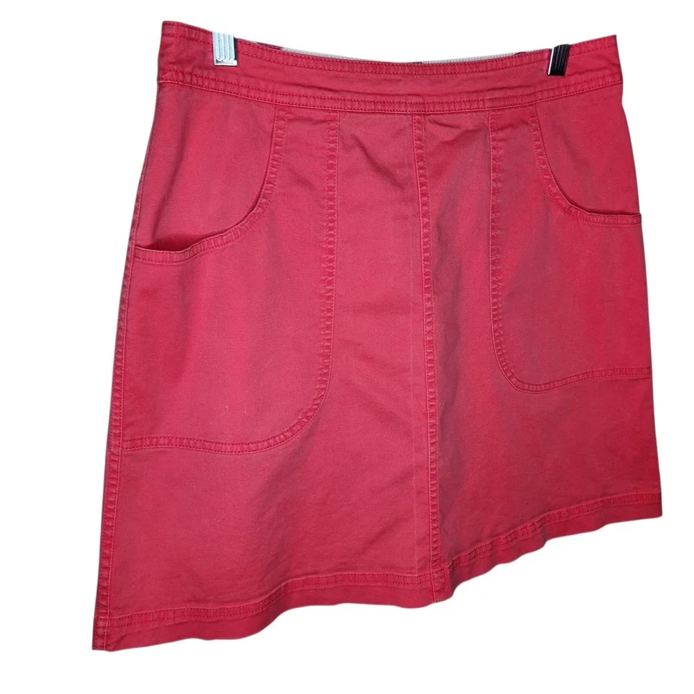 Boden Womens Coral Pink Cotton Stretch A-Line Mini‎ Skirt Size US 8R